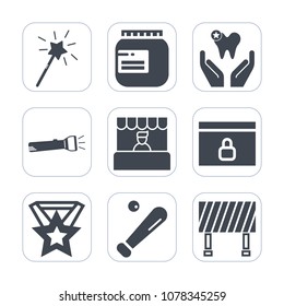 Premium fill icons set on white background . Such as hygiene, internet, tooth, dentist, dental, background, website, traffic, road, dentistry, store, market, league, lock, mouth, healthy, supermarket