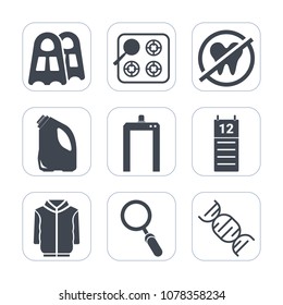 Premium fill icons set on white background . Such as dentist, mouth, container, can, diver, sign, care, scan, jacket, dentistry, sea, agenda, xray, sport, oven, zoom, clothing, scanner, garbage, glass