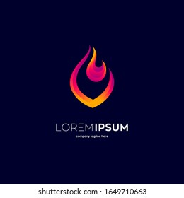 Premium fire, Isolated logo template