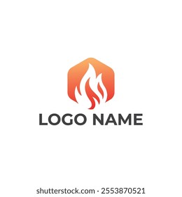 Premium Fire logo design concept