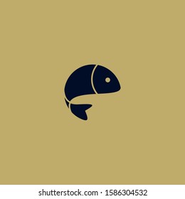 Premium fish logo design. Abstract icon fish vector illustration