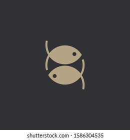 Premium fish logo design. Abstract icon fish vector illustration