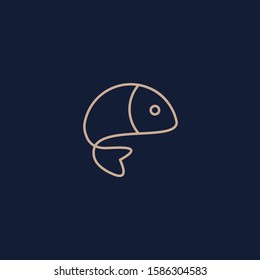 Premium fish logo design. Abstract icon fish vector illustration