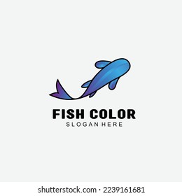 premium fish logo vector colorful