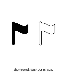 premium flag icon fill and outline