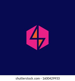 Premium Flash Logo design. Abstract Vector Thunder, electric and bolt lightning 