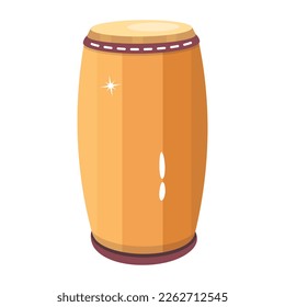 Diseño plano premium de tambor indio 