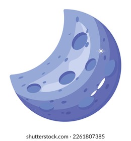 Premium flat design of moon phase  