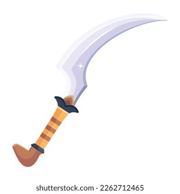 Diseño plano premium de cuchillo de hoz 