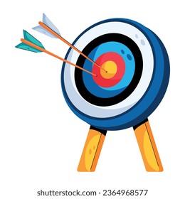 Premium flat icon of an archery board 