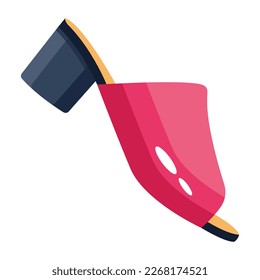 Premium flat icon of a women’s block heel 