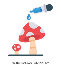 Premium flat icon depicting fungus test 