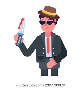Premium flat icon depicting murder weapon 