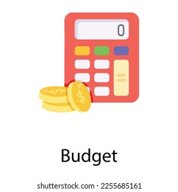 Premium flat icon design of budget 