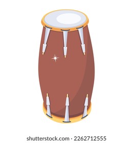 Premium-flache Ikone dholak Mango