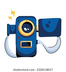 Icono plano de primera calidad de la cámara práctica  