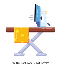 Premium flat icon of ironing board