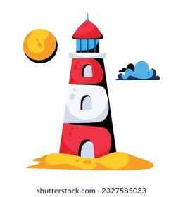 Premium flat icon of lighthouse 