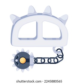 Icono plano premium de los nudillos ninja