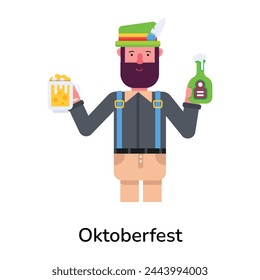 Premium flat icon of oktoberfest 