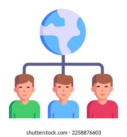 Premium flat icon of outsourcing, editable vector 