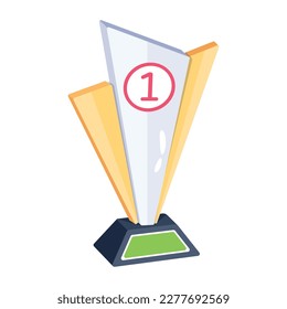 Premium flat icon of a performance award 