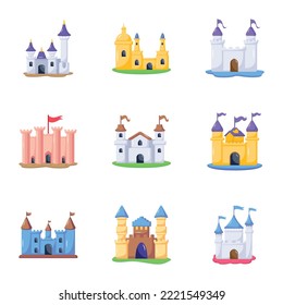 Premium flat icon of royal building