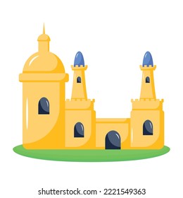 Premium flat icon of royal building