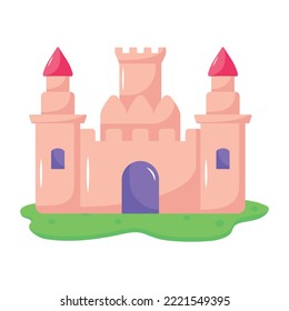 Premium flat icon of royal building