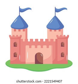 Premium flat icon of royal building