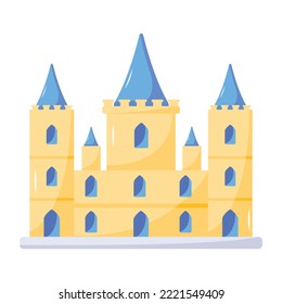 Premium flat icon of royal building