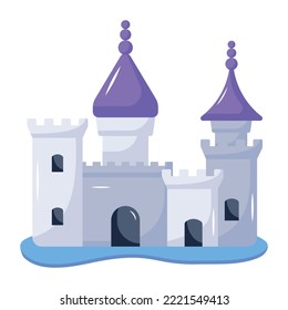 Premium flat icon of royal building