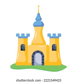 Icono plano premium de la construcción real