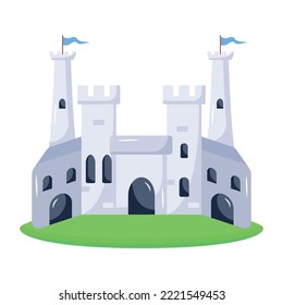 Premium flat icon of royal building
