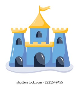 Premium flat icon of royal building