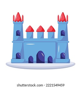 Premium flat icon of royal building
