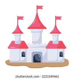 Premium flat icon of royal building