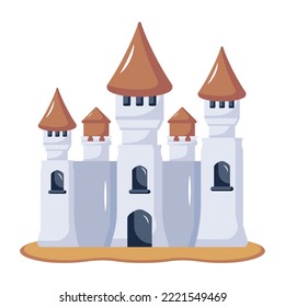 Premium flat icon of royal building