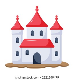 Premium flat icon of royal building