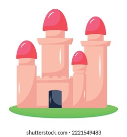 Premium flat icon of royal building