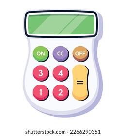 Premium flat icon of scientific calculator 