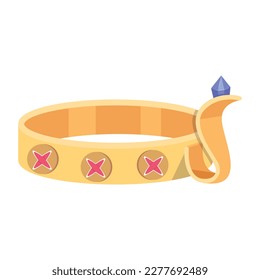 Premium flat icon of a serpent egyptian crown 