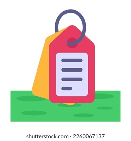 Un icono plano premium para las etiquetas de compra