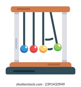Premium flat icon showing pendulum practical 