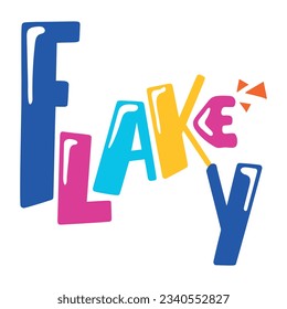 Premium flat icon sticker flakey 