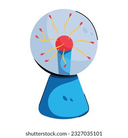 Premium flat icon of tesla ball 