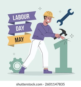 Premium flat illustration of labour day