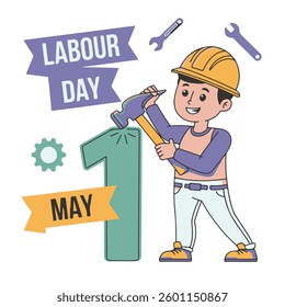 Premium flat illustration of labour day