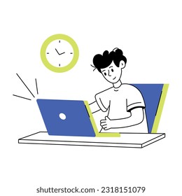 Premium flat illustration of office worker 