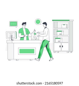 Premium flat illustration of purchase return 

